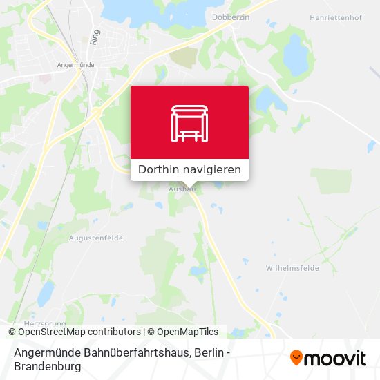Angermünde Bahnüberfahrtshaus Karte