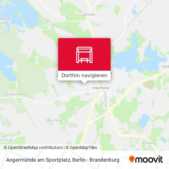 Angermünde am Sportplatz Karte