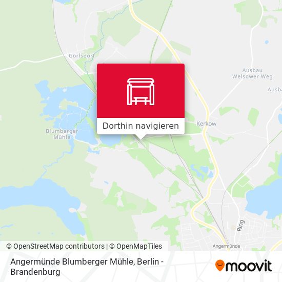 Angermünde Blumberger Mühle Karte