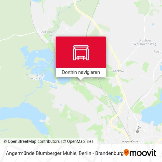 Angermünde Blumberger Mühle Karte