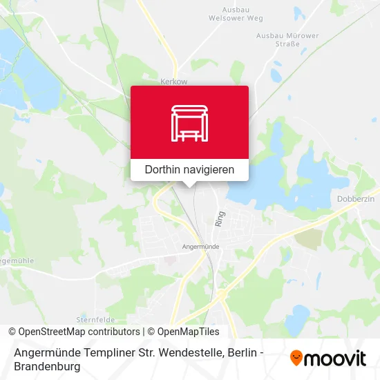 Angermünde Templiner Str. Wendestelle Karte
