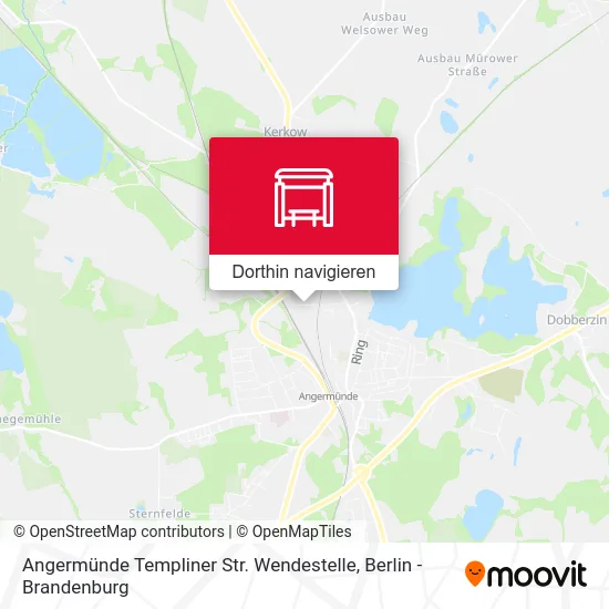Angermünde Templiner Str. Wendestelle Karte