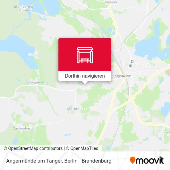 Angermünde am Tanger Karte