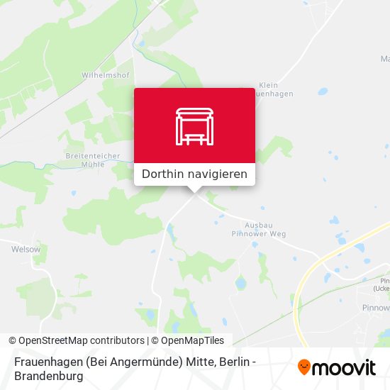 Frauenhagen (Bei Angermünde) Mitte Karte