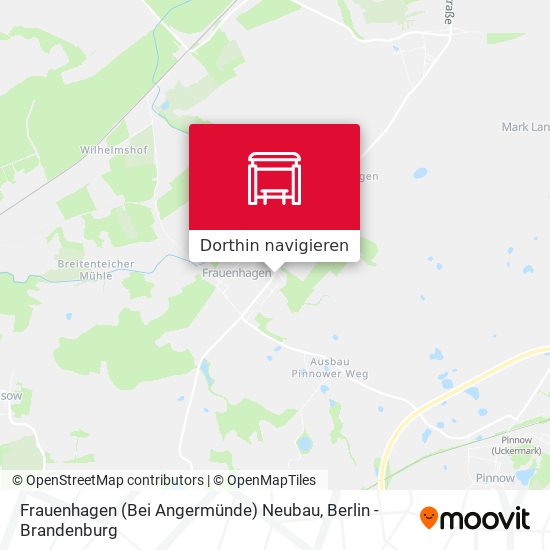 Frauenhagen (Bei Angermünde) Neubau Karte