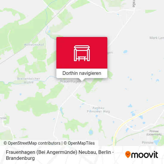 Frauenhagen (Bei Angermünde) Neubau Karte