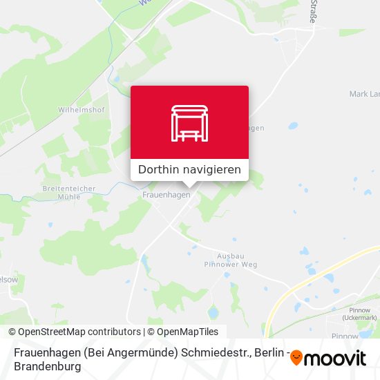Frauenhagen (Bei Angermünde) Schmiedestr. Karte
