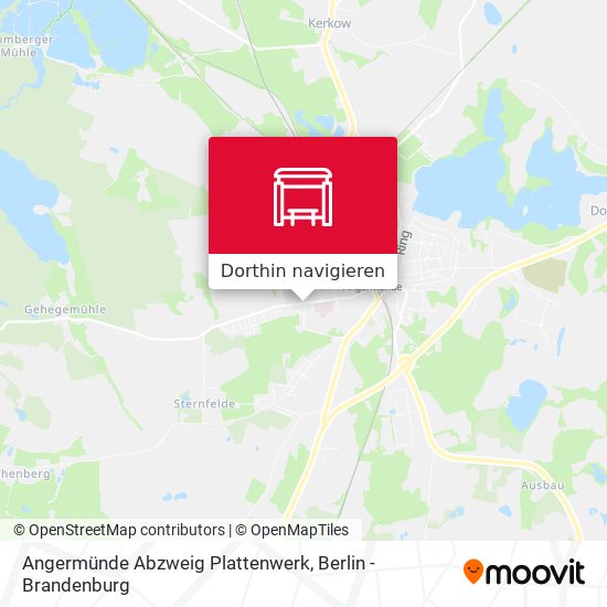 Angermünde Abzweig Plattenwerk Karte