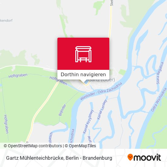 Gartz Mühlenteichbrücke Karte