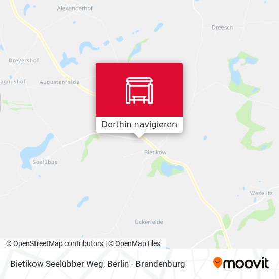 Bietikow Seelübber Weg Karte
