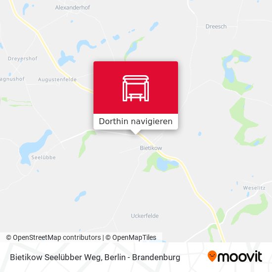 Bietikow Seelübber Weg Karte