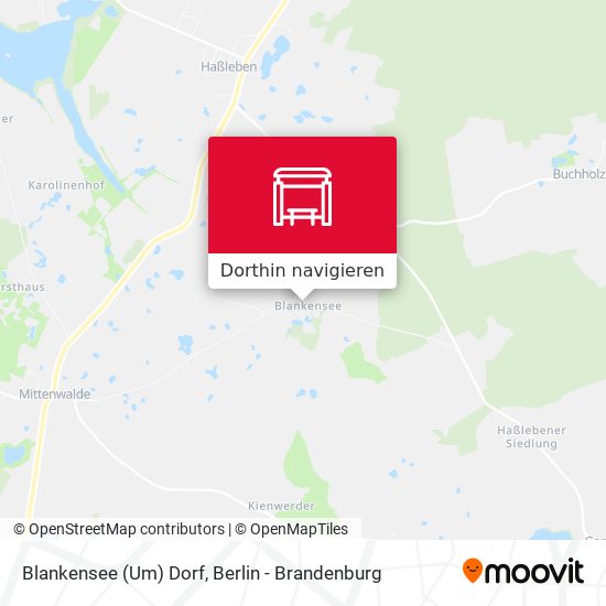 Blankensee (Um) Dorf Karte