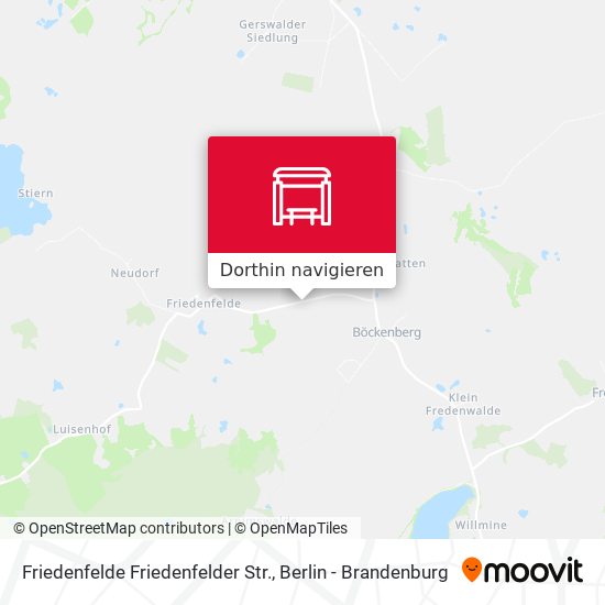 Friedenfelde Friedenfelder Str. Karte
