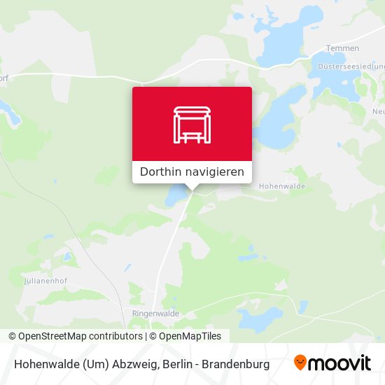 Hohenwalde (Um) Abzweig Karte