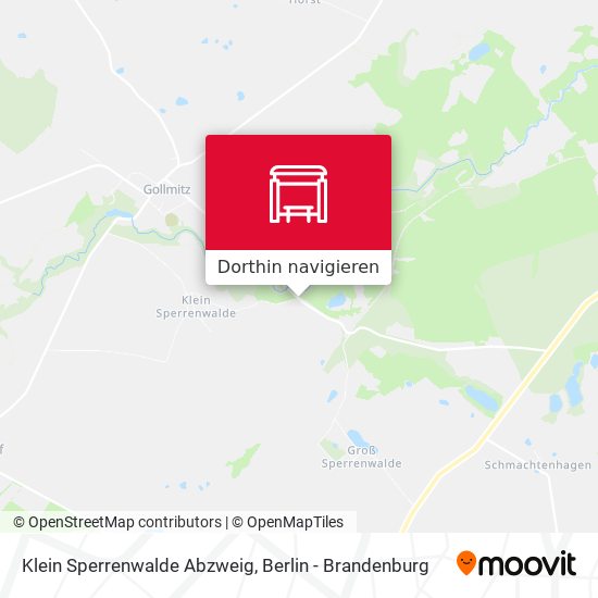 Klein Sperrenwalde Abzweig Karte