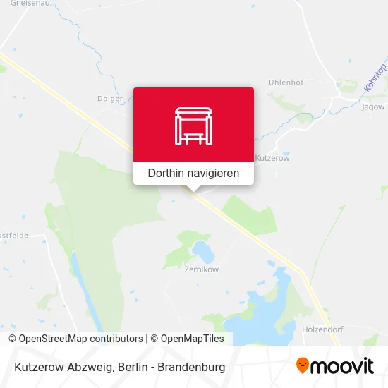 Kutzerow Abzweig Karte