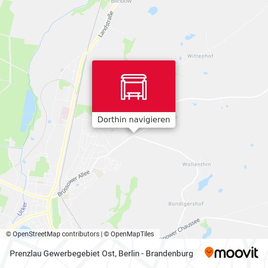 Prenzlau Gewerbegebiet Ost Karte