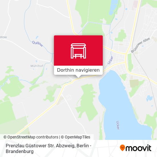 Prenzlau Güstower Str. Abzweig Karte
