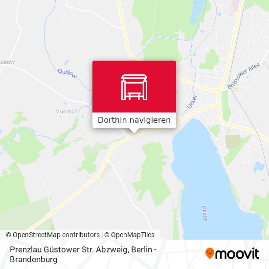 Prenzlau Güstower Str. Abzweig Karte