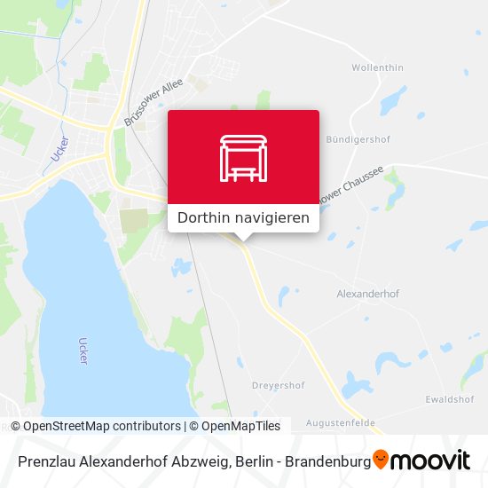 Prenzlau Alexanderhof Abzweig Karte
