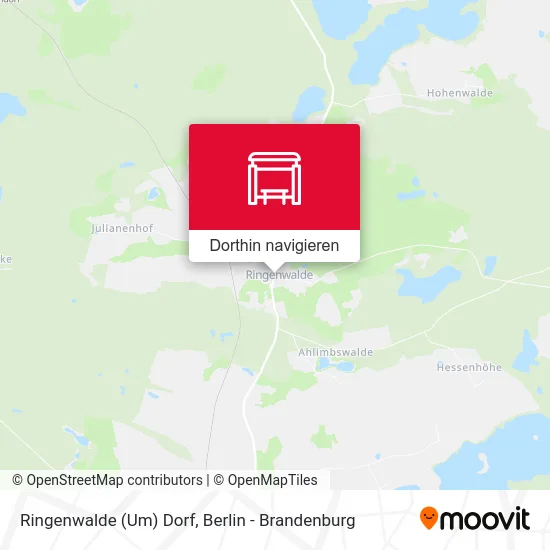 Ringenwalde (Um) Dorf Karte