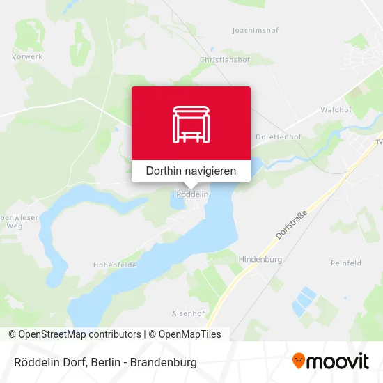 Röddelin Dorf Karte