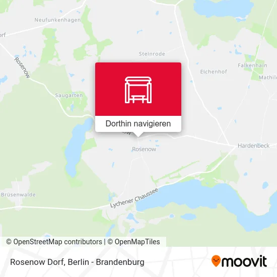 Rosenow Dorf Karte