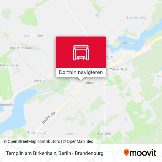 Templin am Birkenhain Karte