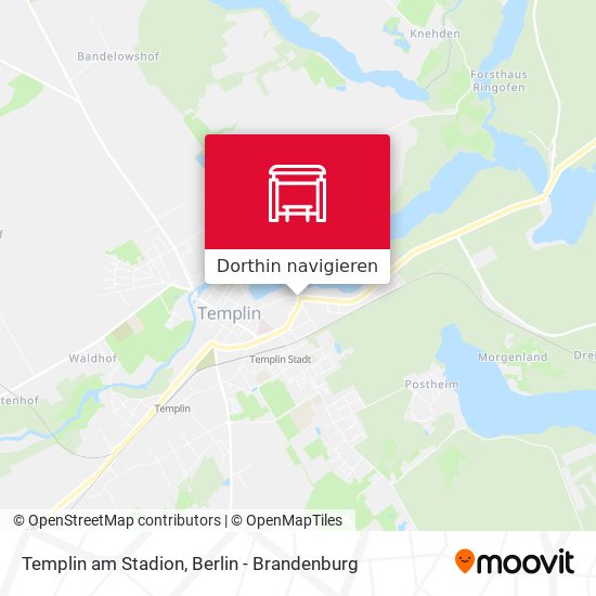 Templin am Stadion Karte