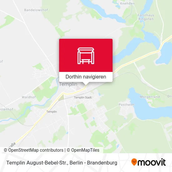 Templin August-Bebel-Str. Karte