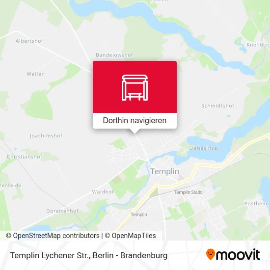 Templin Lychener Str. Karte