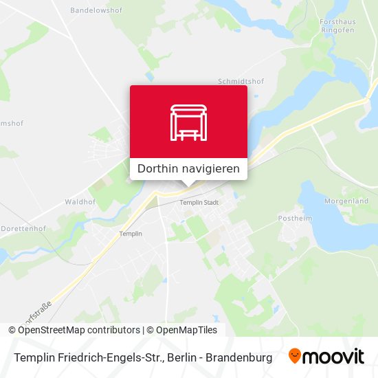 Templin Friedrich-Engels-Str. Karte