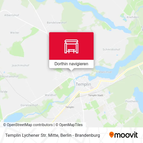 Templin Lychener Str. Mitte Karte