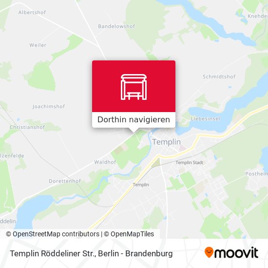 Templin Röddeliner Str. Karte