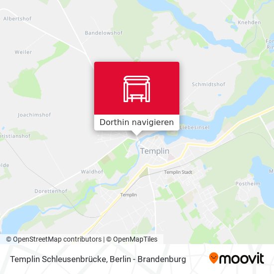 Templin Schleusenbrücke Karte