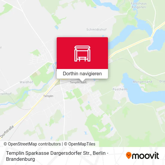 Templin Sparkasse Dargersdorfer Str. Karte