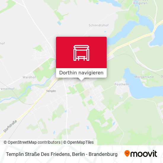 Templin Straße Des Friedens Karte