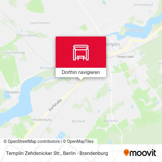 Templin Zehdenicker Str. Karte
