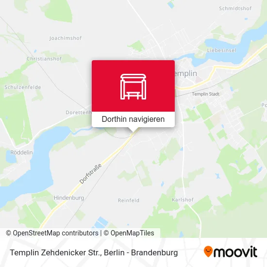 Templin Zehdenicker Str. Karte