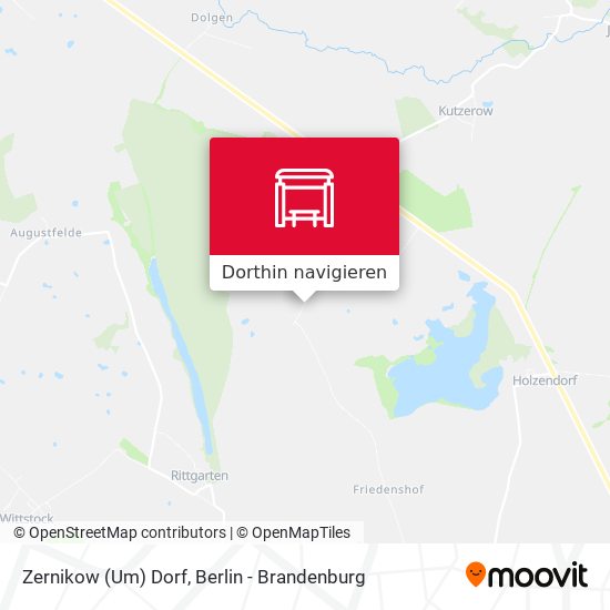 Zernikow (Um) Dorf Karte