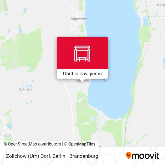Zollchow (Um) Dorf Karte
