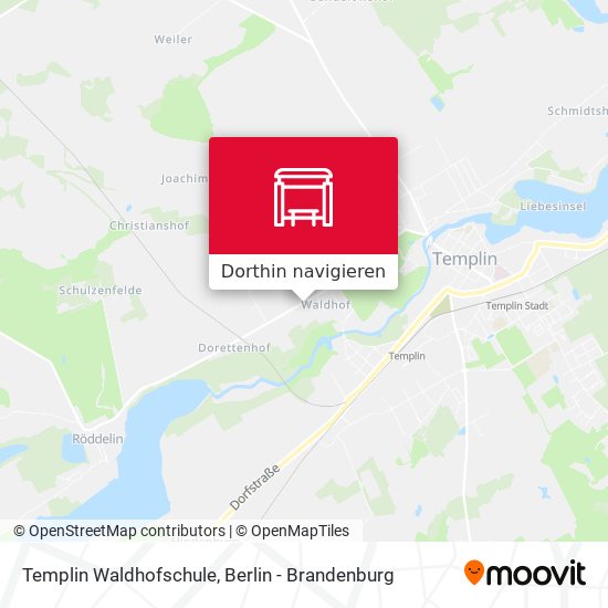 Templin Waldhofschule Karte