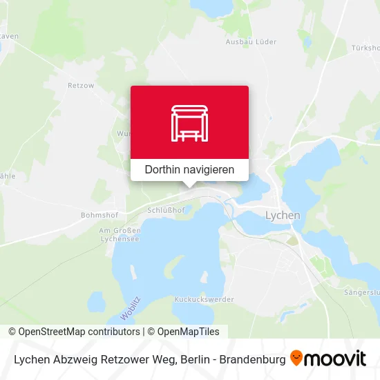 Lychen Abzweig Retzower Weg Karte