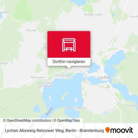 Lychen Abzweig Retzower Weg Karte