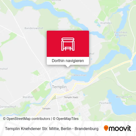 Templin Knehdener Str. Mitte Karte
