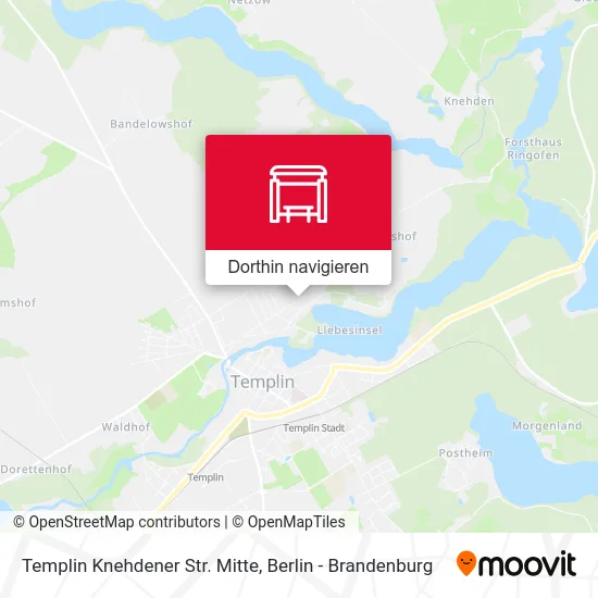 Templin Knehdener Str. Mitte Karte