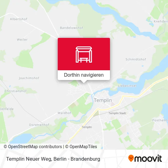 Templin Neuer Weg Karte