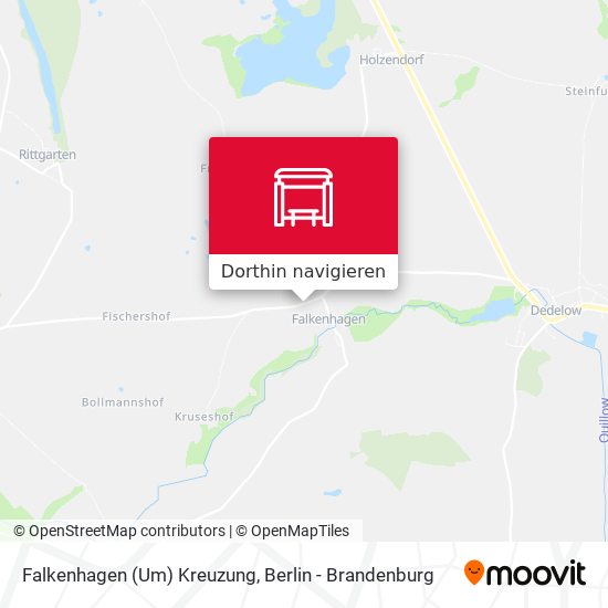 Falkenhagen (Um) Kreuzung Karte