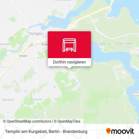 Templin am Kurgebiet Karte
