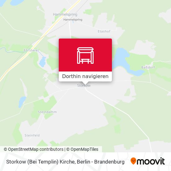 Storkow (Bei Templin) Kirche Karte